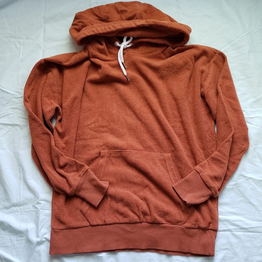 Topshop Sherpa Brown Hoodie